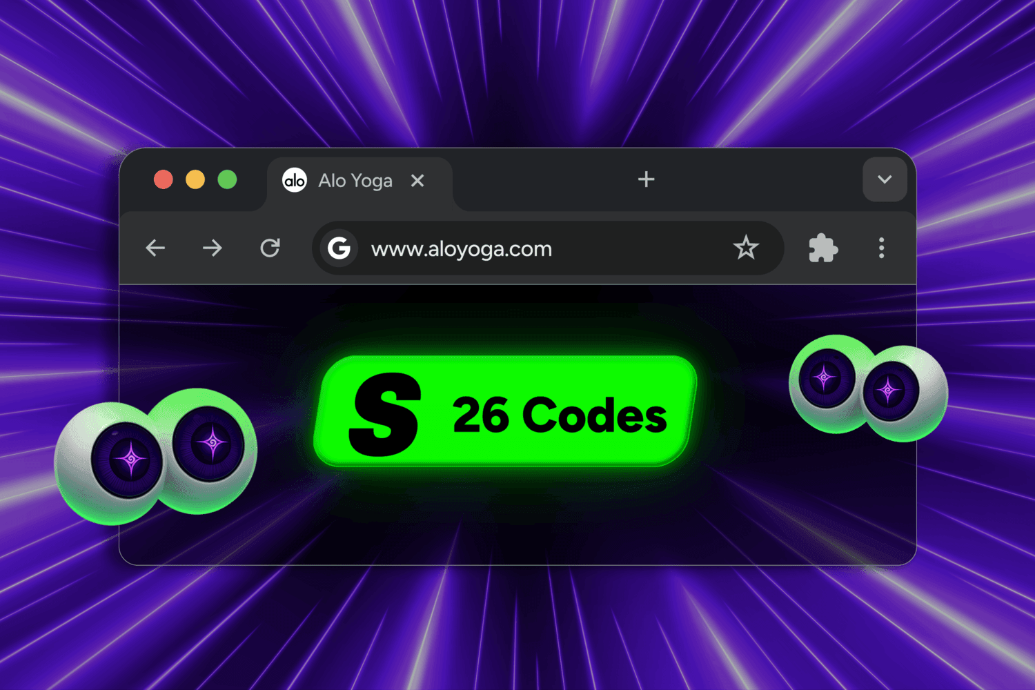 Browser extension showing SimplyCodes interface
